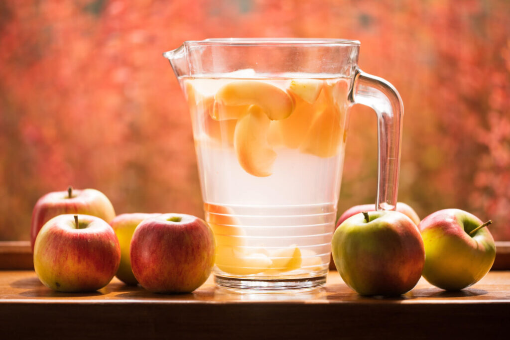 infused water mit Apfel